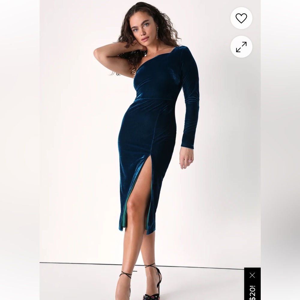 Teal Velvet Lulu’s Dress